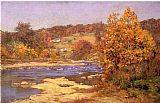 John Ottis Adams Blue and Gold painting